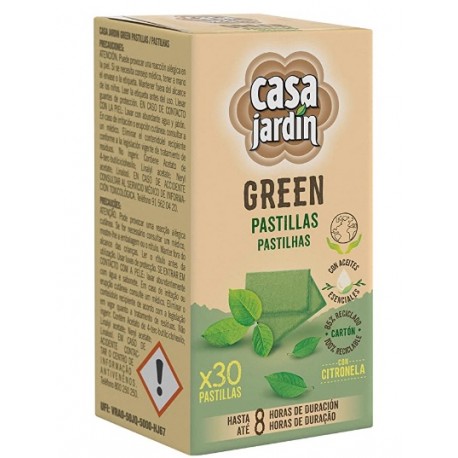 Anti mosquitos Pastillas Casa Jardin Green 30 Ud.