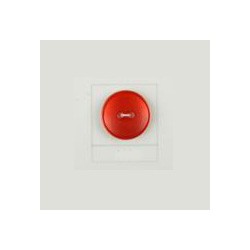 Botón Translúcido Poliéster Rojo